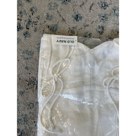 NWT Old Navy White Fitted Linen Blend Tank Top L - Picture 6 of 6